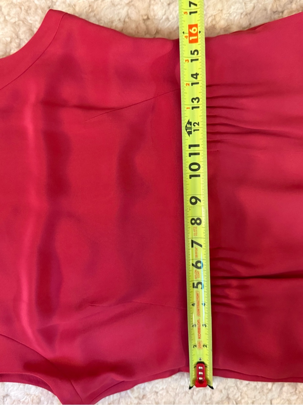 Theory Shyann 100% Silk Dress sleeveless pintuck pleated waist pink red size 10 - Picture 11 of 11